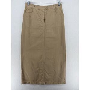 FOR JOSEPH Skirt 32 XXS Twill Pencil Straight Midi Utility 5 Pocket Beige Khaki